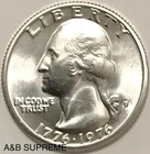 1976 S Washington Quarter Dollar 40% Silver Gem Bu Uncirculated Bicentennial