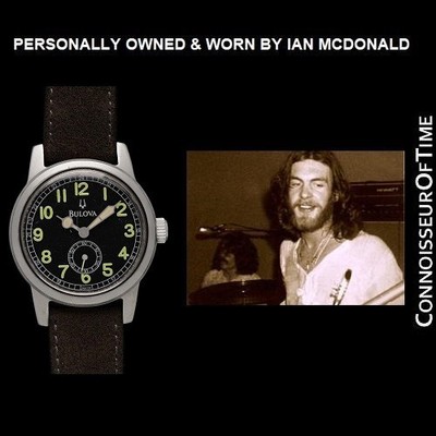 Bulova Hack Field Watch - PERSONALLY OWNED & WORN BY IAN MCDONALD with TWO COAs