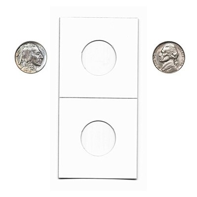 Coin Flips for Nickels, 100 Count, Brand Cardboard and Mylar 2''x2'' Paper Coin...