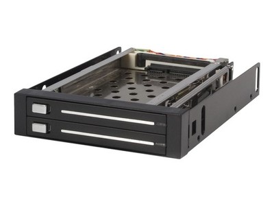 StarTech.com SATA Hot Swap Wechselrahmen trägerlos 2x 6,4cm 2,5'' Schwarz