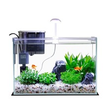 Vimvins 5 Gallon Glass Small Fish Tank with Filter Light and Lid, Betta Aquar...