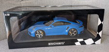 Minichamps 1/18 Porsche 911 Turbo S 2020 Blue 155 069074 New