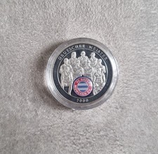 Silber M&uuml;nze Medaille FC Bayern Meisterschaft 2000 999 Silber Auflage Limitiert!
