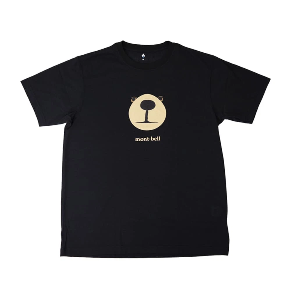 Montbell T-shirt XS or S or M or L or XL sizes black, unisex UV protection