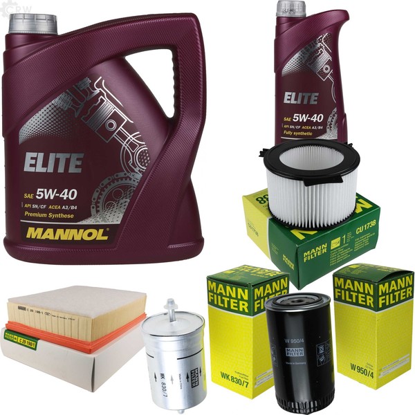 MANN-FILTER Inspektionspaket Mannol 6L Elite 5W-40 FüR Vw Transporter Iv Bus-image