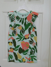 NWT Tea Collection Tropical Floral Ruffle Front A-Line Dress sz 6 or 7