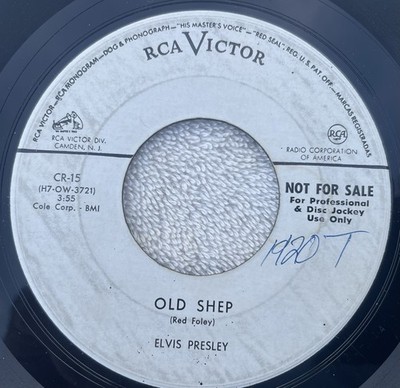 ELVIS PRESLEY RCA Victor CR-15 ''Old Shep''  U.S. ROCK 45 1957  Rare