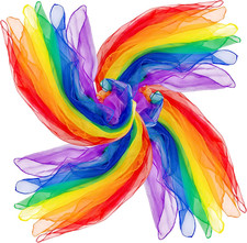 Juggling Scarves for Kids Play 24 Pcs Dance Music Scarfs Colorful Silk Actives S