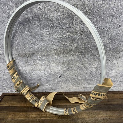 Vintage Araya 27 X 1 1/4 Rim Set NOS 36H Clincher Silver Alloy