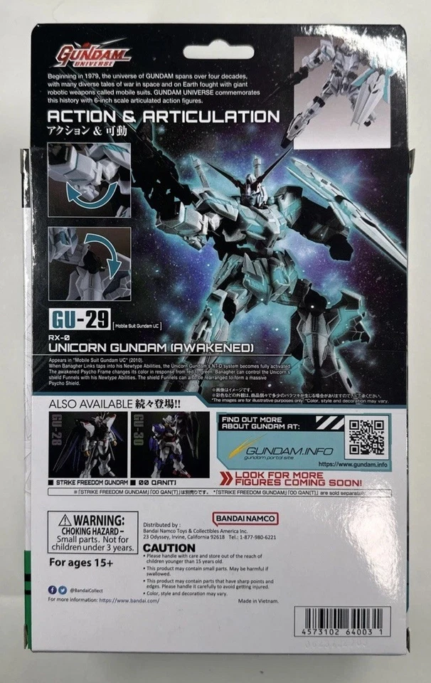 Bandai Gundam Universe RX-0 Unicorn Gundam (Despertado) (GU-29) Foto 2 de 2
