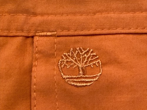 NEW $60 Timberland Outdoors Orange Mens Small Button Up Long Sleeve Vented Shirt - Picture 6 of 12