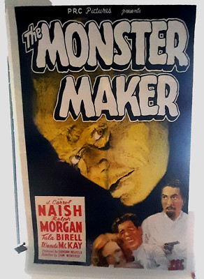 1944 Monster Maker Original Movie Poster Linen 27x41 Cult Horror J Carrol Naish