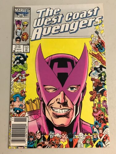 WEST COAST AVENGERS #14 NM COPPER AGE MARVEL NEWSSTAND 25TH ANNIVERSARY 1986 - Picture 1 of 2