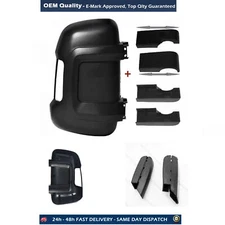 Medium Arm Wing Mirror Cover with arms Fits Peugeot Boxer 2006-2024 LH Side.