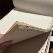 Tractor Feed Holes Dot Matrix Printer Paper Continuous Banner 8.5x11" White (50)