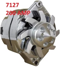CHEVROLET GM CHROME CORVETTE SBC BBC CHEVY 1 WIRE ALTERNATOR HIGH OUTPUT 200 AMP