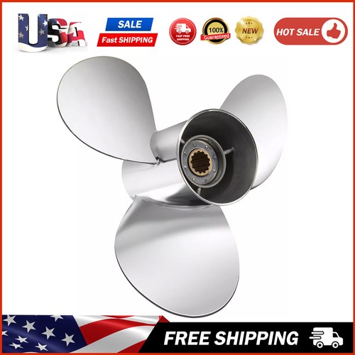 Boat Propeller 11 1/8x13 For Yamaha Outboard 25-60HP Stainless Steel RH 3 Blades - Picture 2 of 7