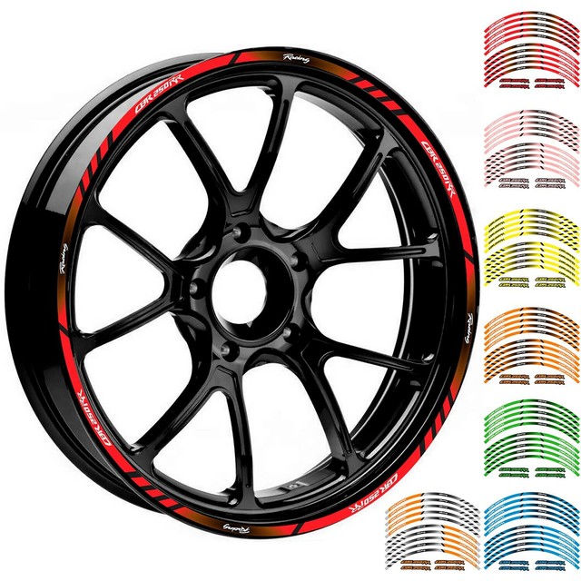 17" 18" "CBR250RR" Wheel Rim Tape Decal Stripes Sticker for Honda