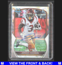 Jordan Addison 2022 Bowman U Chrome Prospect Lava Refractor 1st /199 USC Holo