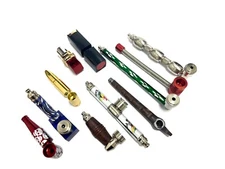 50 PC LOT  MIXED METAL SPOON PIPES FOR TOBACCO SMOKING ASSORTED DESIGNS