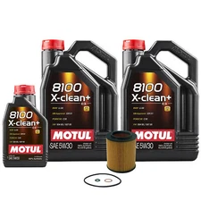 11L Motul 8100 X-CLEAN+ 5W30 Wix Filter Motor Oil Change Kit For BMW LL04 API SN