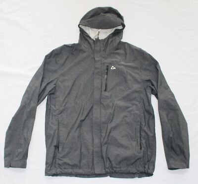 PARADOX Full Zip Hooded Jacket Men LARGE L Gray Nylon Polyester