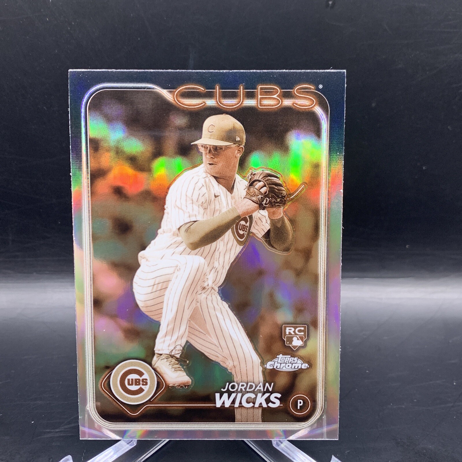 2024 Topps Chrome #67 Jordan Wicks SEPIA REFRACTOR RC Chicago Cubs