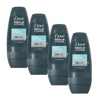 Dove Men+Care Clean Comfort Roll On Deodorant Stick for Men Aluminum Free 4-Pack