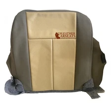 2008 Ford Expedition Eddie Bauer Driver Perforated Vinyl Seat Cover 2 Tone Tan