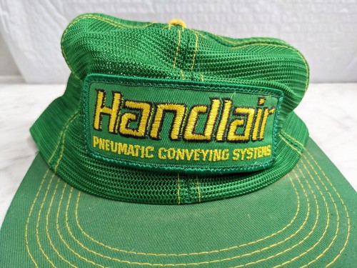 VINTAGE HAT CAP TRUCKER PATCH SNAPBACK GREEN YELLOW HANCLAIR K-BRAND USA MADE - Picture 3 of 10
