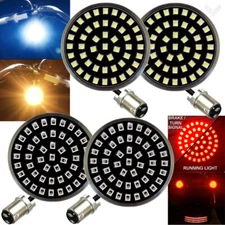 Eagle Lights Midnight Edition 2" Harley LED Turn Signal Kit with Smoked Lenses