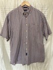 GANT Men’s Button Up Shirt Size Large Plaid Short Sleeve