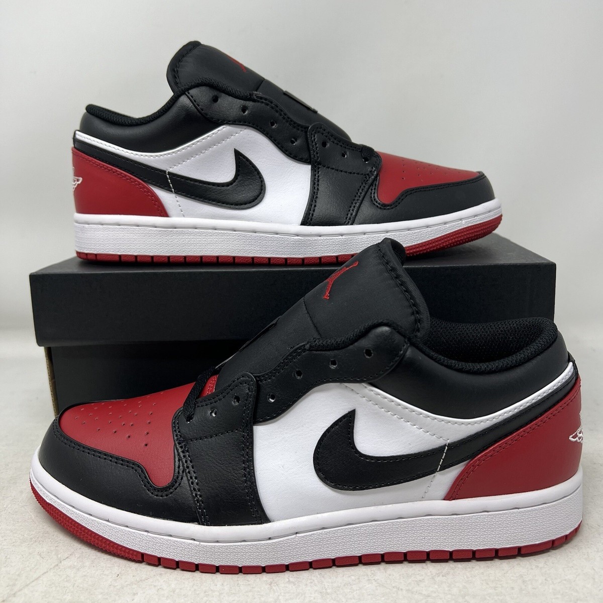 Nike Air Jordan 1 Low Shoes White Black Varsity Red Men's Sneakers