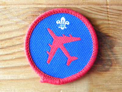 UK Scouting Discontinued Scout Activity Badge Advanced Aviation Skills OLD LOGO