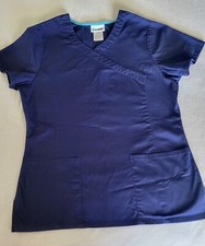 SCRUBSTAR Medical Scrub Top  Indigo  Women's Size S/CH Short Sleeve