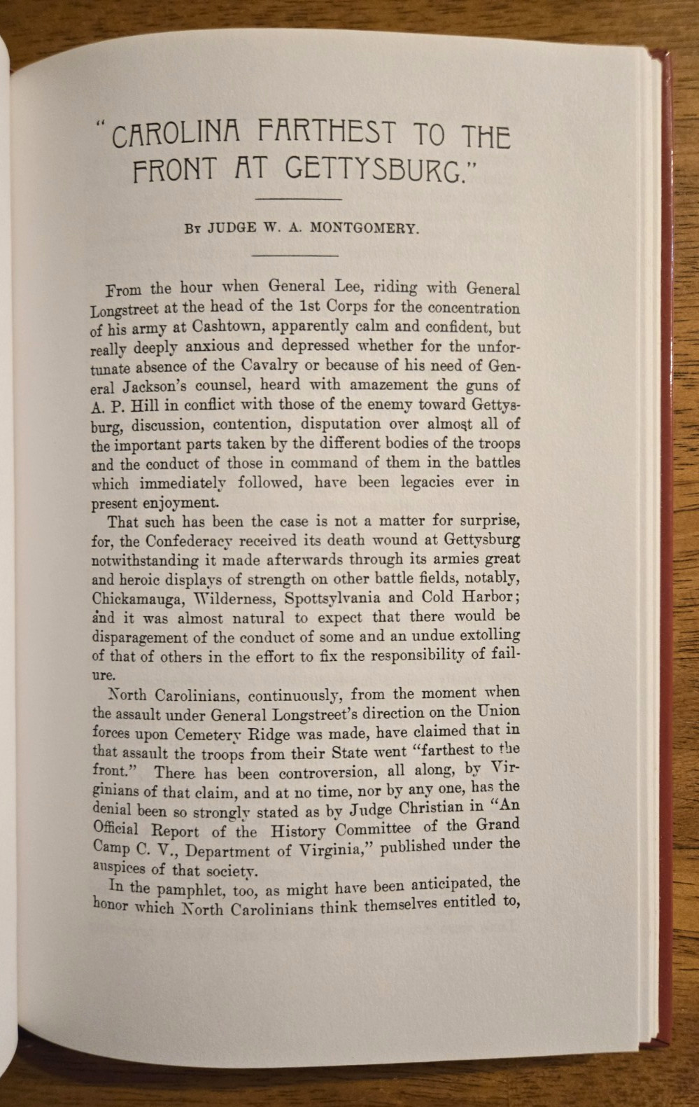 Tar Heels, Five Points In the Record of North Carolina in the Great War 1861-5