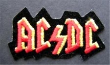 AC/DC Red Music Rock Group Patch 3 1/2"