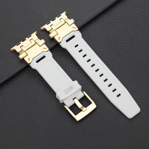 Metal + silikonowy pasek pasek do Apple Watch Ultra2 49mm 10 9 8 SE 7 6 5 42 46 45mm - Zdjęcie 37 z 40
