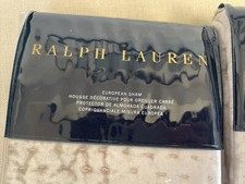 One 1 Ralph Lauren Dover Norris Gray Euro Sham NWT 285 26 Velvet Quilted S37