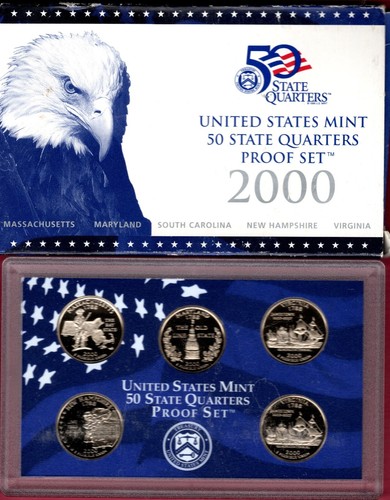 2000 U.S STATE QUARTERS CLAD PROOF SET IN OGP ACTUAL COIN #G305 | eBay