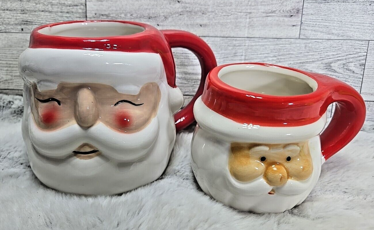 Christmas Santa Mug Set of 2 Microwave Safe Holiday Wondershop Norfolk Design