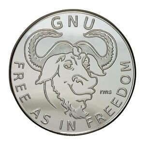 GNU/FSF Silver-plated Bronze Collector Coin