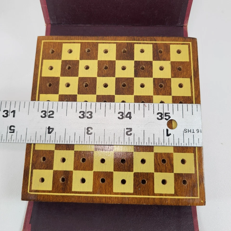 Vintage WWII Era Drueke & Sons Pocket Chess Original #43 - Image 3 of 4
