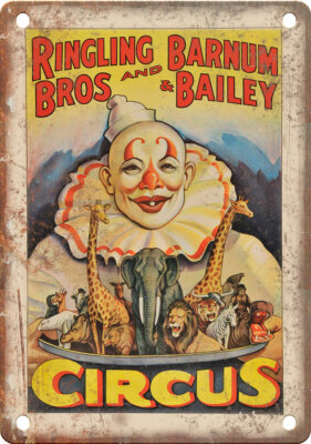 Ringling Brothers Barnum Bailey Circus 12'' x 9'' Reproduction Metal Sign ZH195