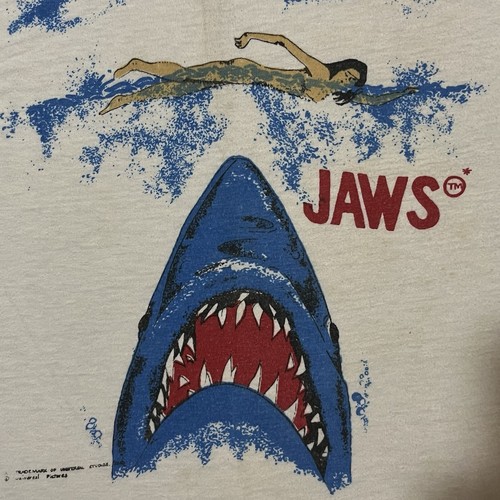 Jaws Universal Studios 1970s Shirt USA Original Movie Poster Steven Spielberg OG - Picture 3 of 13