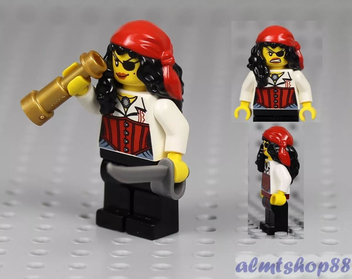 LEGO Pirates - Female Pirate Captain Minifigure Eyepatch Cutlass Princess  70411