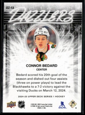 2024-25 Upper Deck Dazzlers Orange #DZ-13 Connor Bedard | eBay