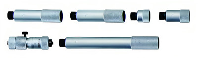 Mitutoyo 137-212 Tubular Vernier Inside Micrometer, Extension Rod Type, 2-12''