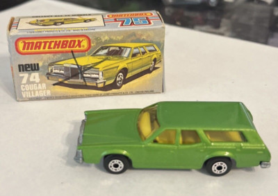 MATCHBOX 53 スーパーファスト 緑色ミニカー Matchbox Superfast No. 53a Ford Zodiac Scarce F3 Box