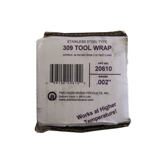 Precision Brand 20610 24" x 0.0020" x 50' 321 Stainless Steel Foil - Picture 2 of 3